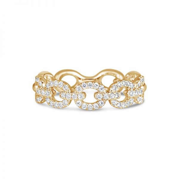 Gold | Diamond Chain of Love Rings Online from Kajal Naina