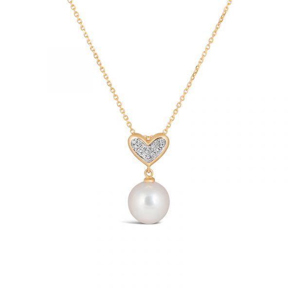 heart shape pearl necklace